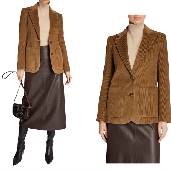 Weekend Max Mara Jackets & Blazers - Weekend Max Mara Corduroy Tan Blazer